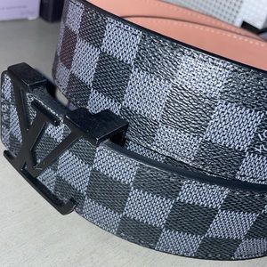 Louis Vuitton Checkered Black Beltt